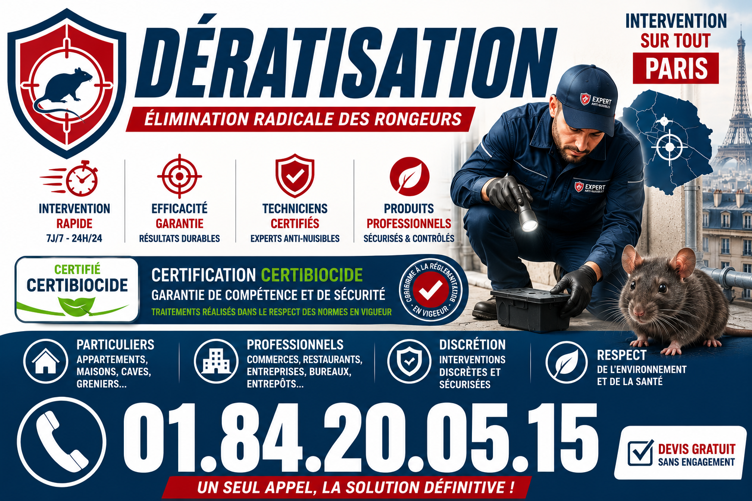 Deratisation Paris 10